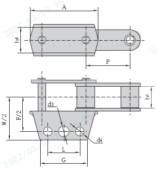 Tariff-free Agriculture Chain CA550F7 Steel Conveyor Chains With F7 Attachments Made in Vietnam