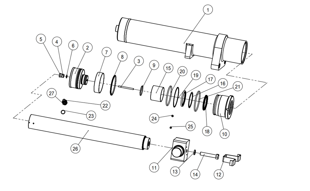 Vietnam Factory HZPT Custom Made Hydraulic for Industrial Vehicle/forklift Lift Cylinder Tariff-free