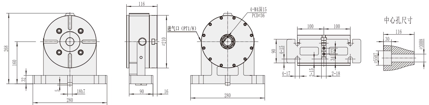 AR-210 Machine Machining Center Accessories CNC Turntable Rotary Table Vietnam Manufactory