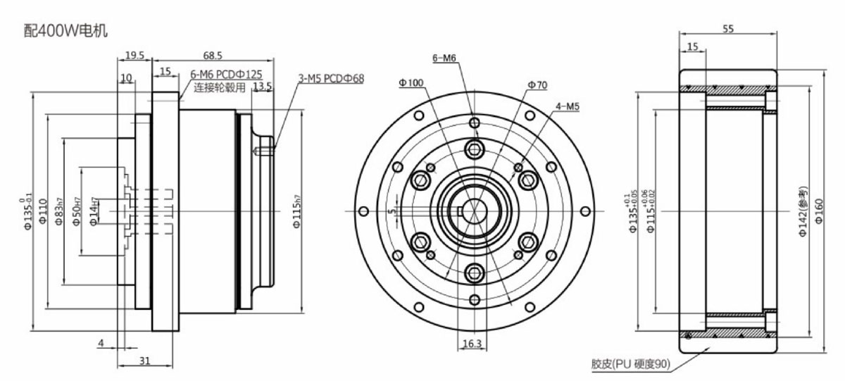Tariff-free High Precision Agv Parts Automation Lss Serie Harmonic Drives Gearbox for 6 Aixs Robot