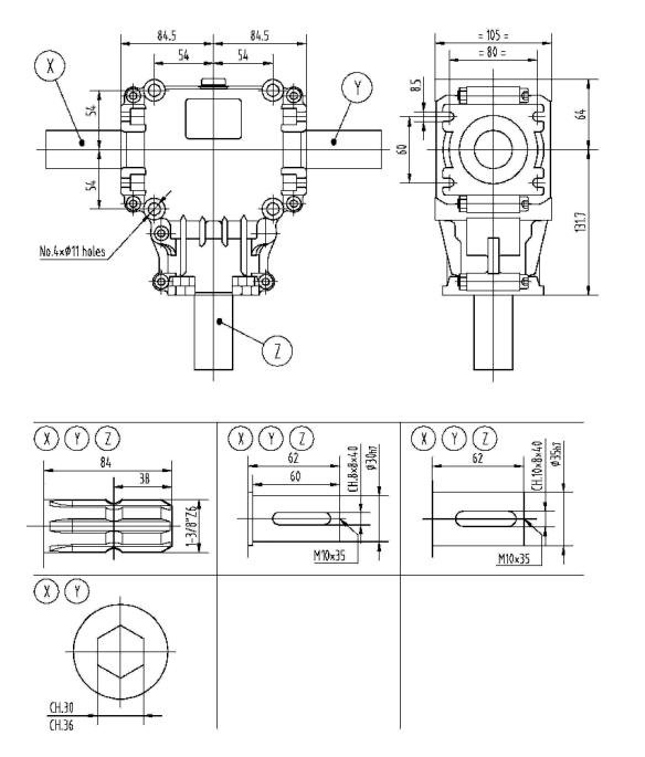 EP281B Series 25HP Agricultural Gearbox for Fertilizer Spreader & Circular Saws Packing Machine Tariff-Free Bales