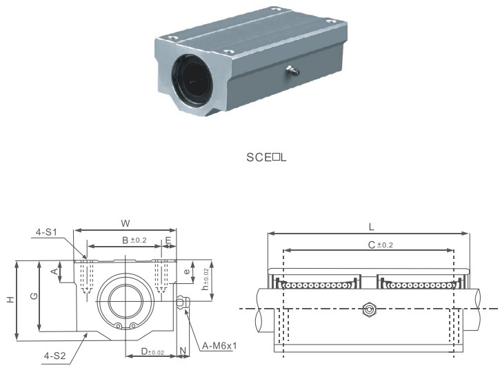 Hot Selling Exemption From Tariffs SCE..L Series Long Bearing Assembly Linear Motion Slide Units Made in Vietnam