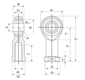 Exemption From Tariffs Tariff-free SI...T/K Series SI6T/K M6*1.0 Male/Female Thread Joint Rod End Bearing Made in Vietnam