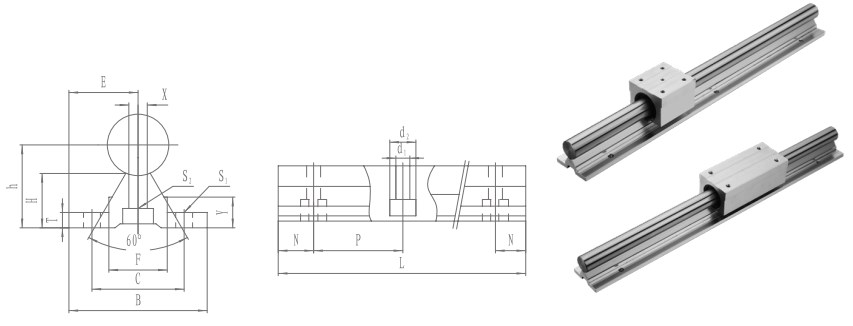 Multifunctional SBR Series Bearing Assembly Circular Linear Rail of SBRC10 SBRC12G SBRC13 SBRC16 SBRC20 Made in Vietnam