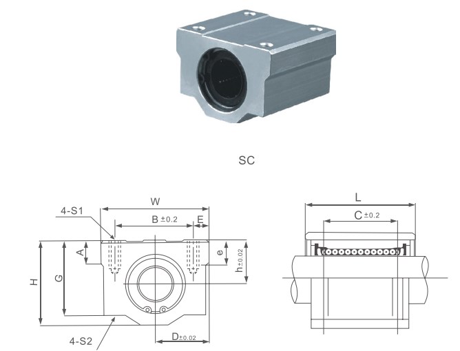 Brand New SC20UU Series Steel Bearing Assembly Linear Motion Slide Units CNC Applicable Tariff-Free From Vietnam