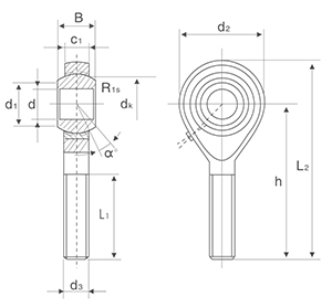 Exemption From Tariffs POS Series Left or Right Hand Male Thread Joint Rod End Bearing With Zinc Plated Made in Vietnam