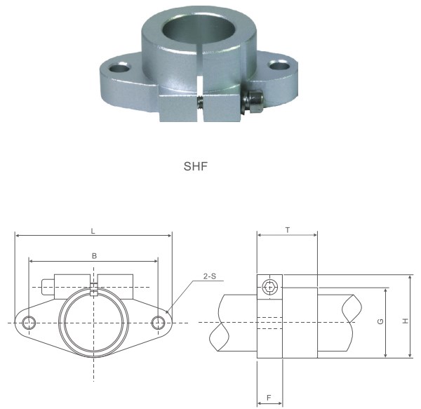 New Design Tariff-free SHF Series Linear Bearing Assembly Horizontal Type Shaft Support of SHF8 SHF10 SHF12 Made in Vietnam