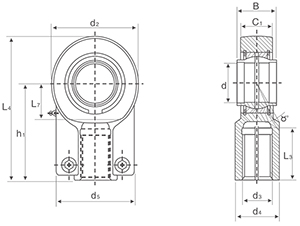 GAR...C GAR..ET 2RS Series Steel Joint Rod End Bearings Left or Right Hand Female Thread GAR6C GAR30C Made in Vietnam