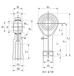 Professional PHS Series Right Hand Female Thread Joint Rod End Bearing With Zinc Plated Made in Vietnam