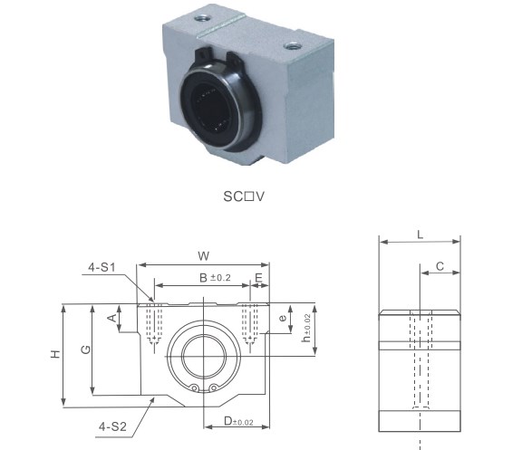 Hot Selling SC...V (SMA..S) Series Bearing Assembly Linear Motion Slide Units Made in Vietnam