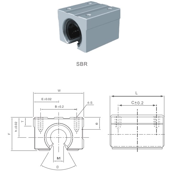 Multifunctional Tariff-free SBR Series Bearing Assembly Linear Motion Slide Units of SBR10UU SBR12UU SBR13UU Made in Vietnam