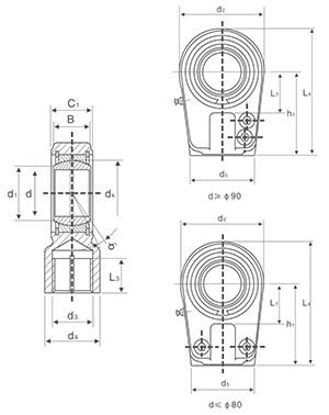 Plastic Tariff-free GIHR..DO Series Pneumatic and Hydraulic Systems Joint Rod End With Female Thread Locking Nuts