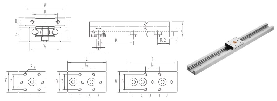 Tariff-free Exemption From Tariffs SGR SGB Series Bearing Assembly Roller Linear Guide Rail Made in Vietnam
