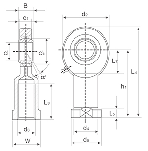 Plastic GIR...DO Series Joint Rod End With Left or Right Hand Female Thread GIR6DO GIR80DO Made in Vietnam