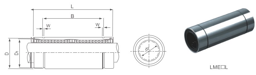 Plastic Tariff-free LME...L KB...W Series Linear Bush Bearing Bushing Made in Vietnam